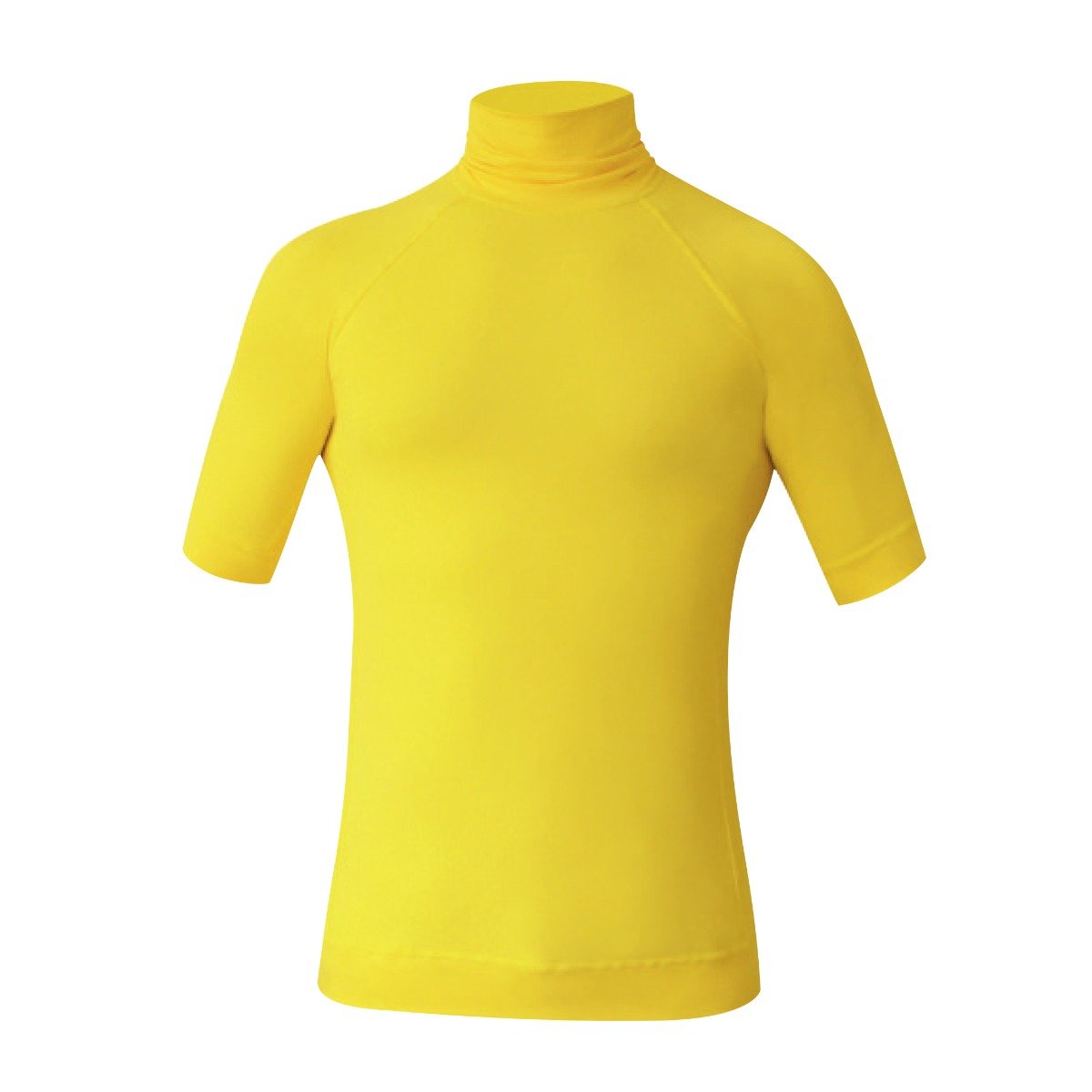 C Skins UV Junior Short Sleeve Blank Rash Vest - Yellow - Full View