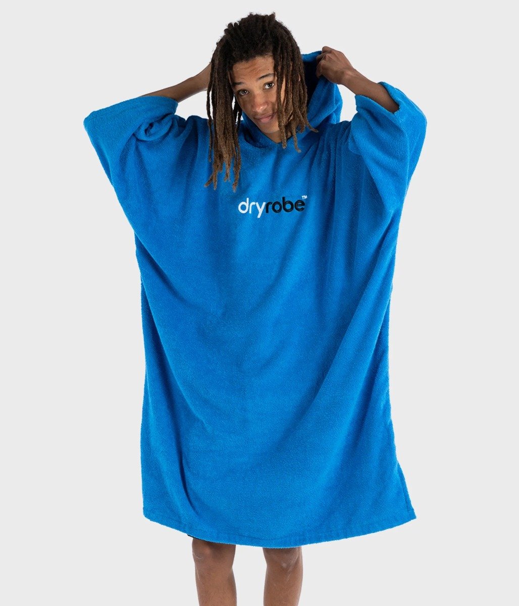 Dryrobe Organic Cotton Adults Changing Towel - Cobalt Blue