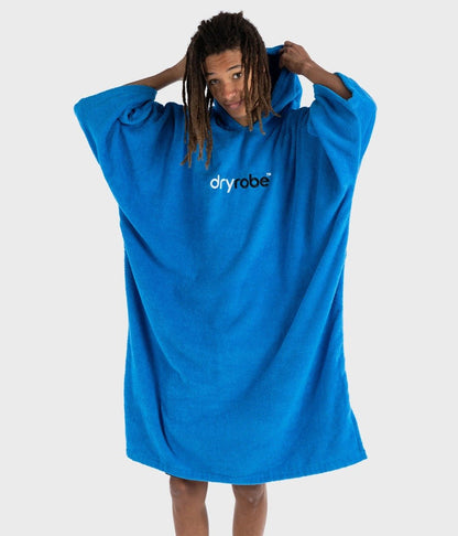 Dryrobe Organic Cotton Adults Changing Towel - Cobalt Blue