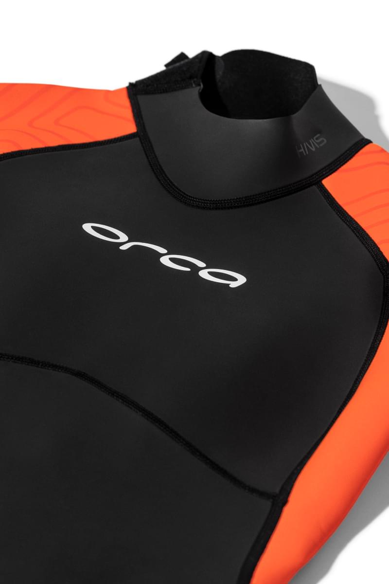 Orca Vitalis Hi-Vis Men's Openwater Swim Wetsuit 2024 - Black/Orange