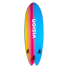 Vision Ignite Soft Fish 6ft 2" Surfboard - Blue/Psychedelic
