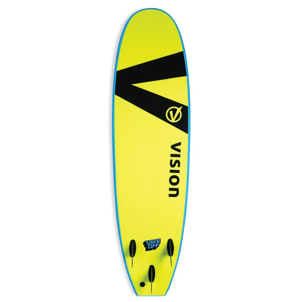 Vision TakeOff 7'6 Surfboard XPS 2021 - Cyan/Flash Green - Bottom