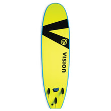 Vision TakeOff 7'6 Surfboard XPS 2021 - Cyan/Flash Green - Bottom
