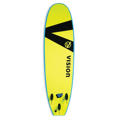 Vision Takeoff 8'0" Longboard Softtop - Cyan/Flash Green - Bottom