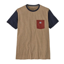 Patagonia Shop Sticker Unisex Pocket Responsibili-Tee in Grayling Brown
