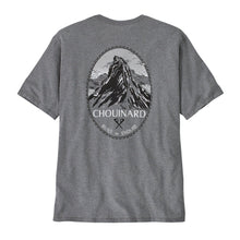 Patagonia Chouinard Crest Pocket Mens Responsibili-Tee - Gravel Heather