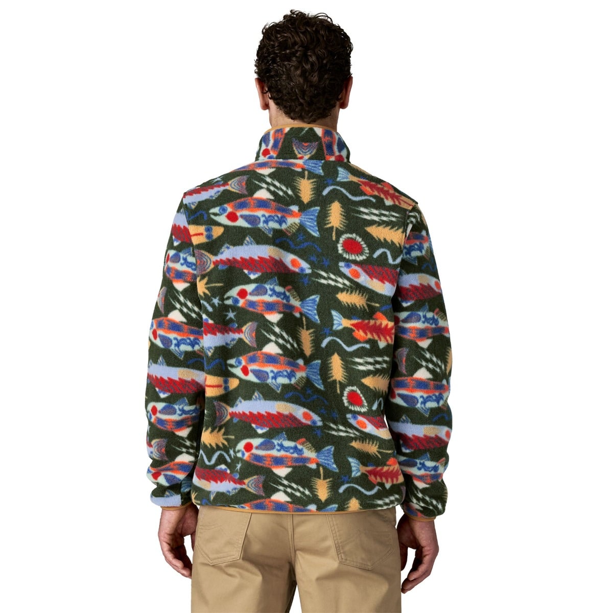 Patagonia Mens LW Synch Snap-T Pullover - Salmon Energy: Old
