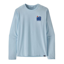 Patagonia Mens Long-Sleeved Capliene Cool Daily Graphic Shirt - Waters in Sunrise Rollers: Chilled Blue