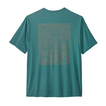 Patagonia Men's Capilene Cool Daily Graphic Shirt in Strataspire: Wetland Blue X-Dye
