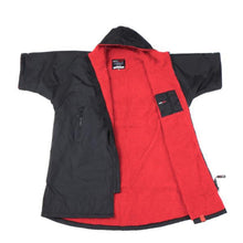 Dryrobe Advance Short Sleeve Changing Robe - Large - Black / Red