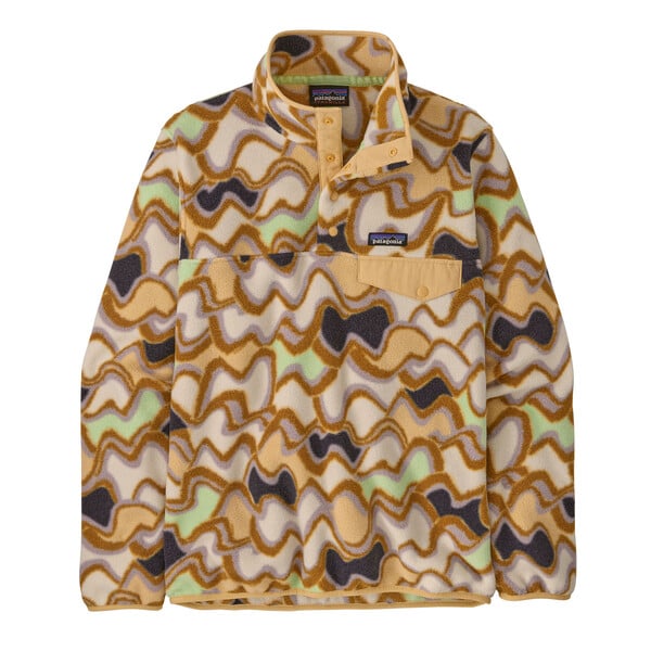 Patagonia Light Weight Synchilla Snap-T Womens Pull Over -  Small Currents/Natural
