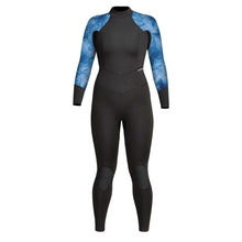 Xcel Axis 5/4mm Womens Back Zip Winter Wetsuit 2022 - Black/Purple Tie Dye - Front