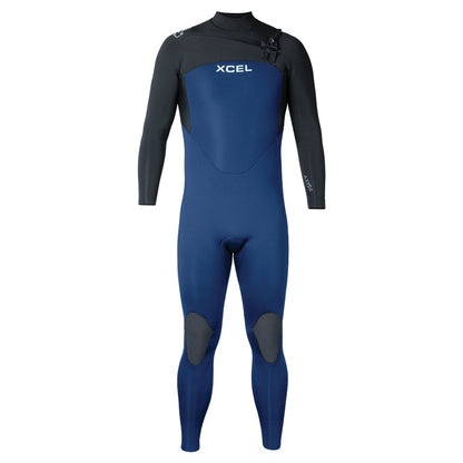 Xcel Mens Axis Chest Zip 3/2mm Summer Wetsuit in Navy/Black