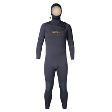 Xcel Comp + 4/3mm Mens Chest Zip Hooded Wetsuit - Black