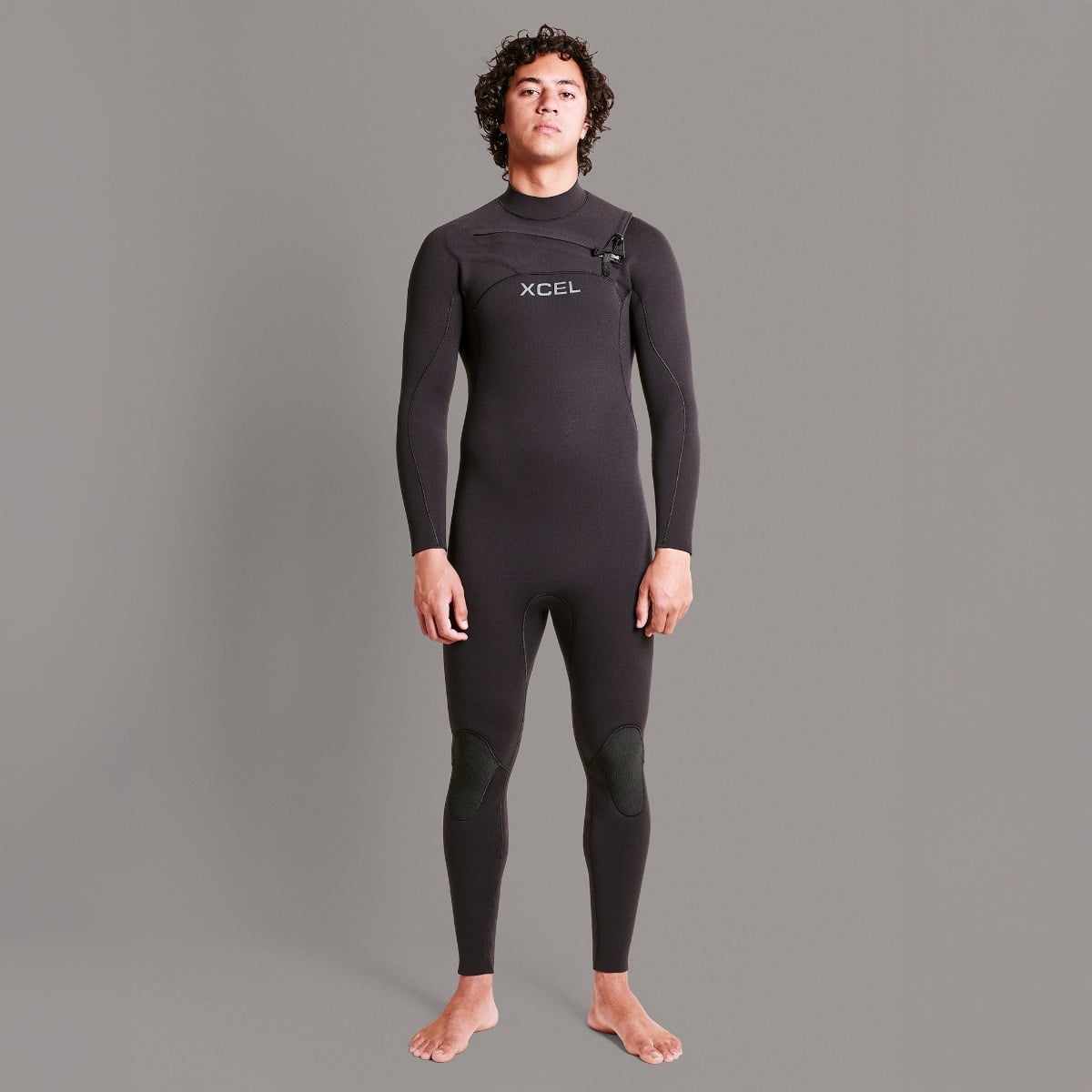 Xcel Comp + 3/2mm Mens Chest Zip Summer Wetsuit 2026 - Black