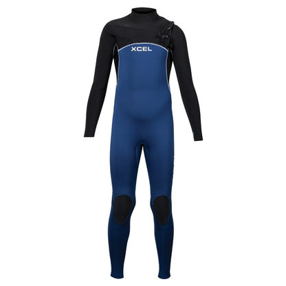 Xcel Comp 4/3mm Kids Chest Zip Wetsuit - Navy/Black