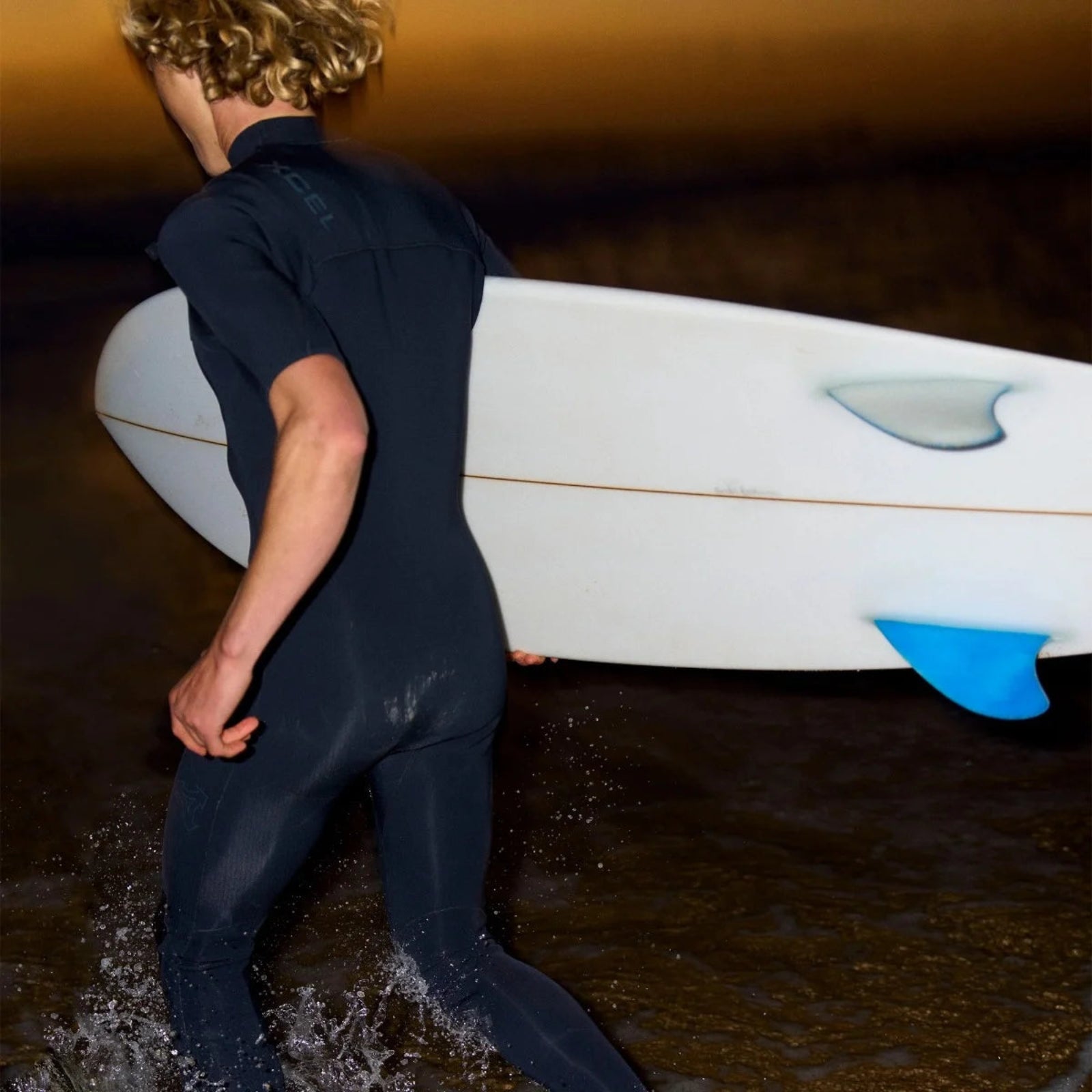 Xcel Comp 2mm Mens Chest Zip Short Sleeve Wetsuit - Black