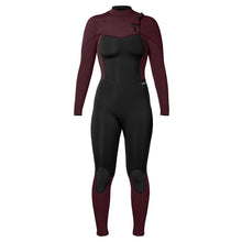 Xcel Comp 4/3mm Womens Chest Zip Wetsuit - Black/Wine