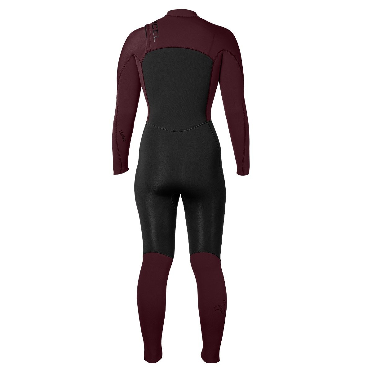Xcel Comp Women's Chest Zip 5/4mm Winter Wetsuit 2025 - Black/Wine