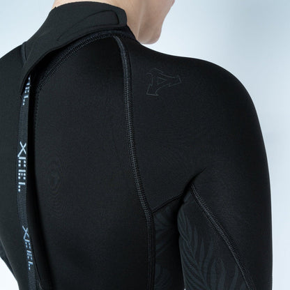 Xcel Womens 2mm Axis Long Sleeve Back Zip Boy Leg Shorty 2025 - Black Palm