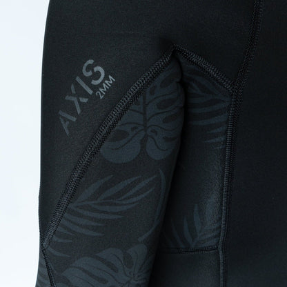 Xcel Womens 2mm Axis Long Sleeve Back Zip Boy Leg Shorty 2025 - Black Palm