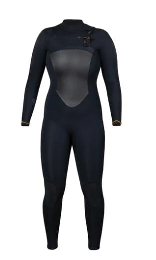 Xcel Drylock 4/3mm Womens Chest Zip Wetsuit - Black